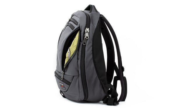 Side profile of Synik 22 in Nebulous Gray with Wasabi Halcyon interior
